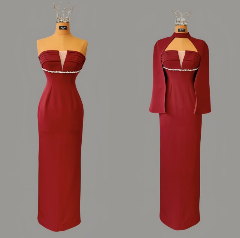 Tailored Luxury Series 2 in1 design dresses with cape